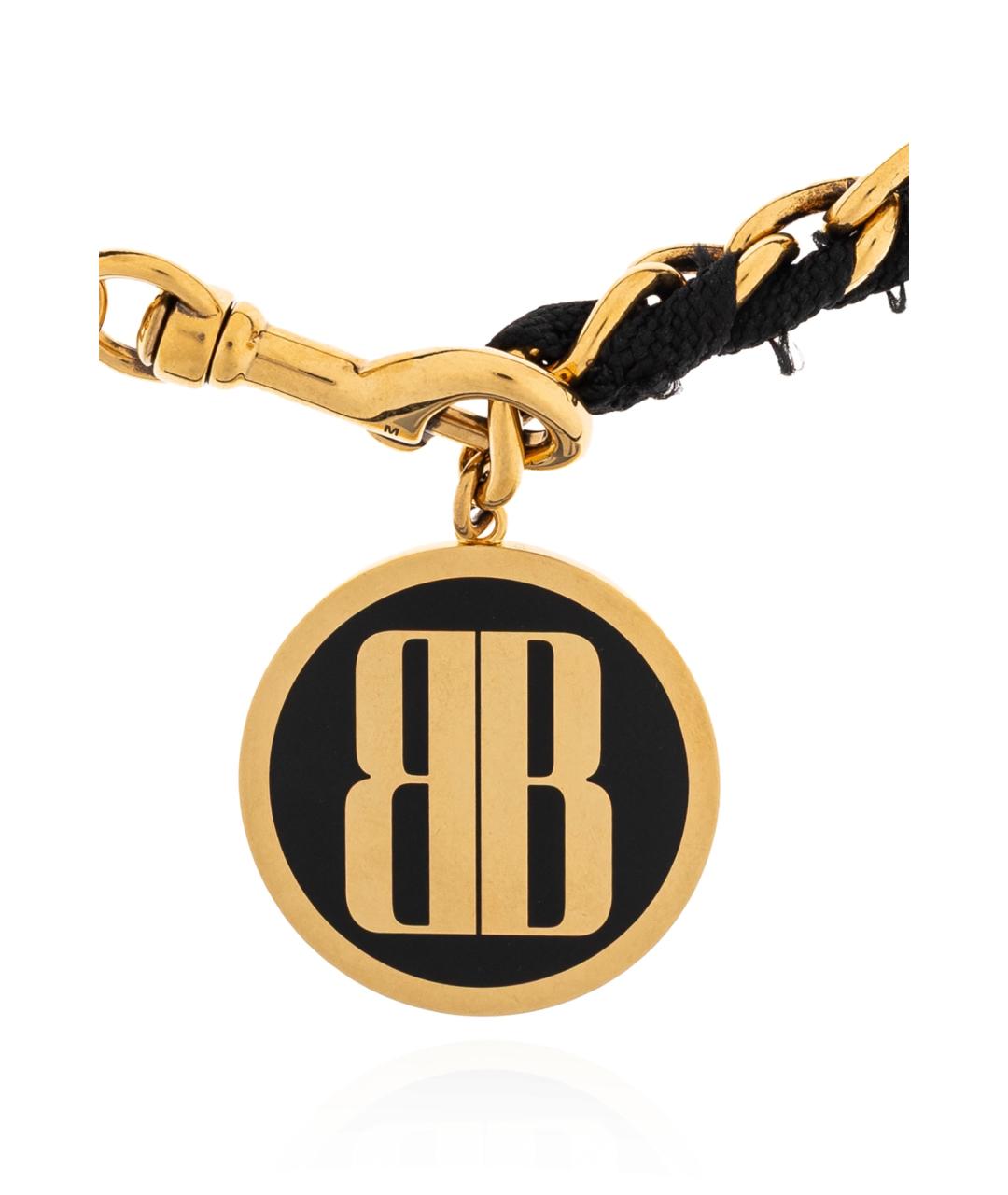 BALENCIAGA Золотое латунное колье, фото 3