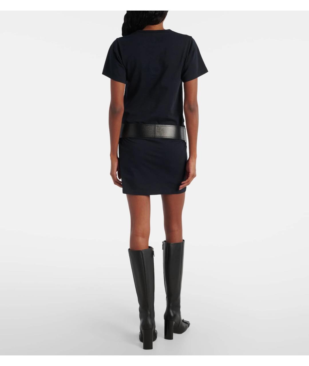 BALENCIAGA Черное хлопко-эластановое коктейльное платье, фото 3