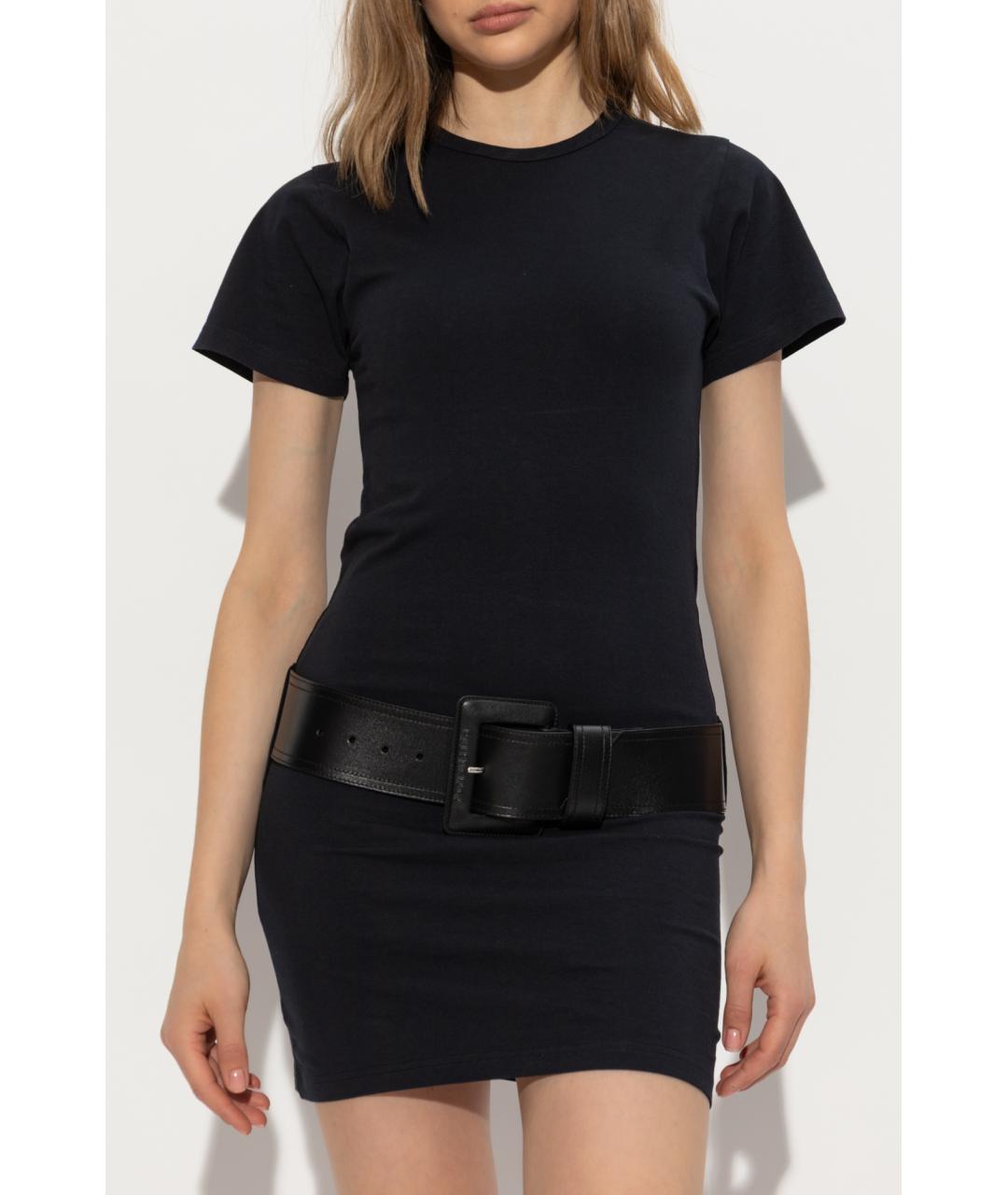 BALENCIAGA Черное хлопко-эластановое коктейльное платье, фото 8