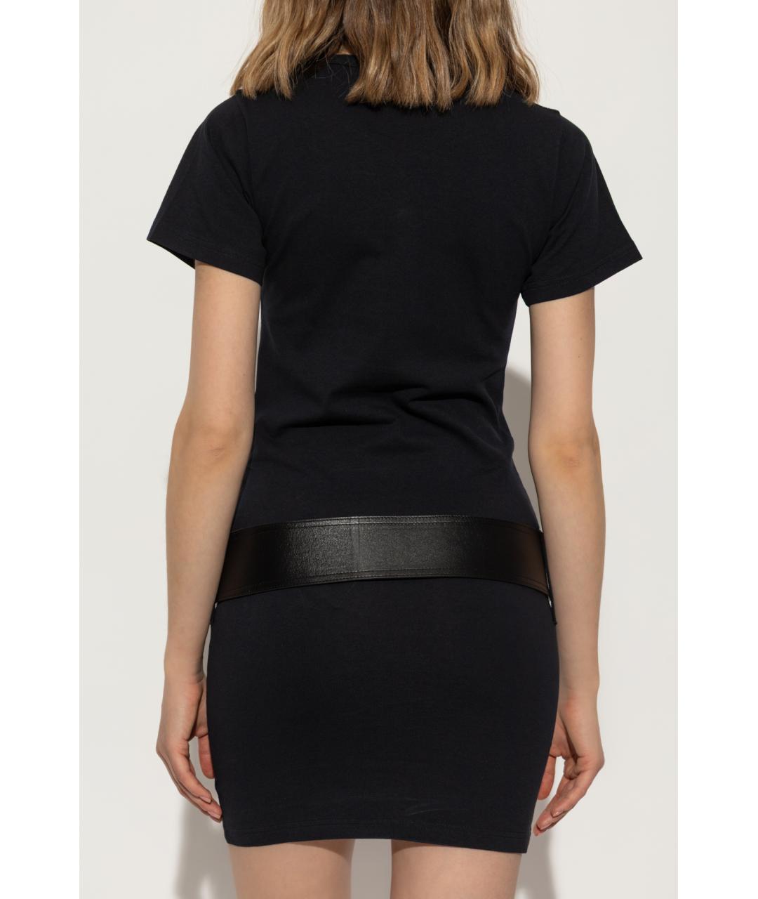 BALENCIAGA Черное хлопко-эластановое коктейльное платье, фото 9