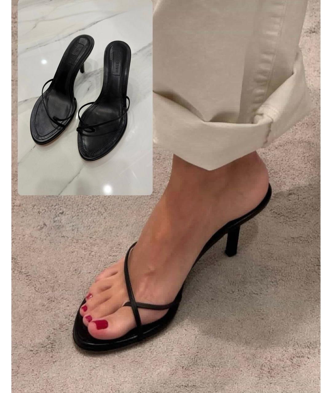 ARMARIUM Черные кожаные босоножки, фото 3
