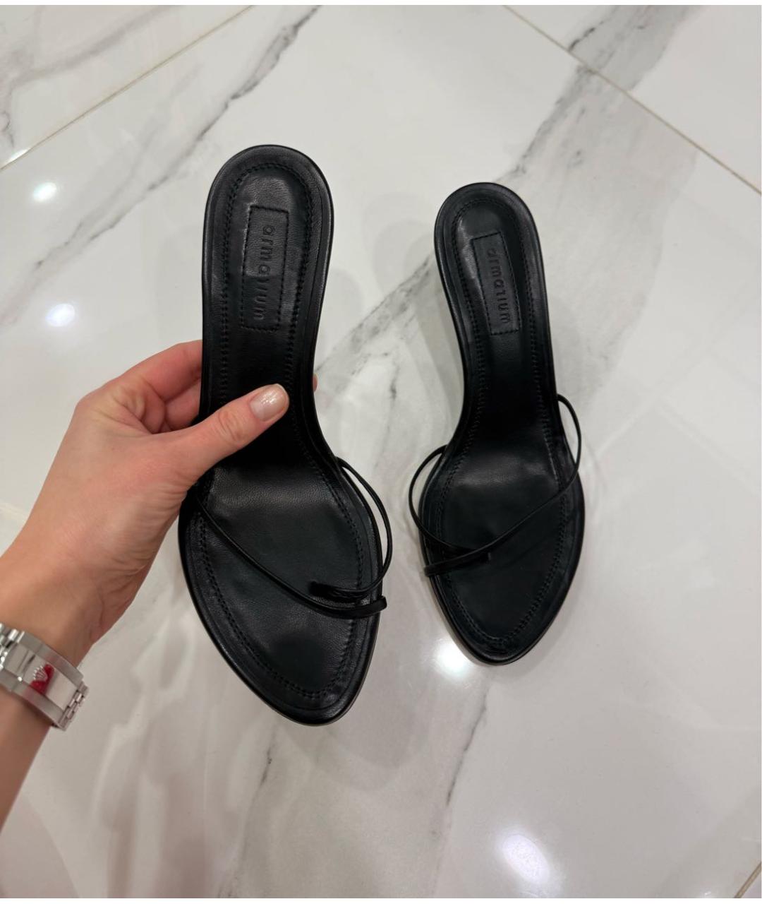 ARMARIUM Черные кожаные босоножки, фото 8