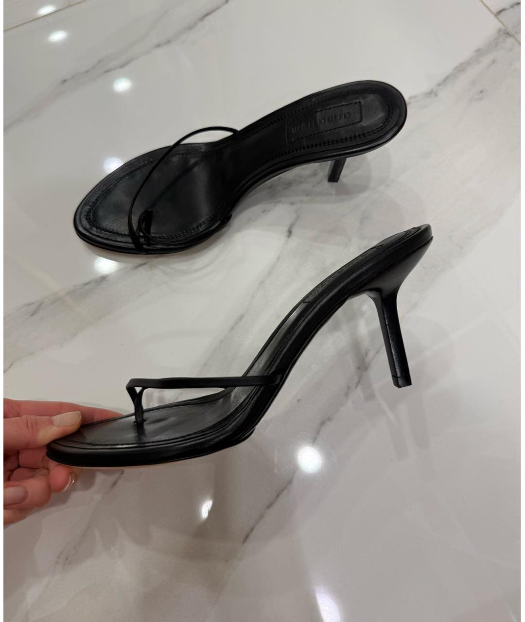 ARMARIUM Черные кожаные босоножки, фото 9