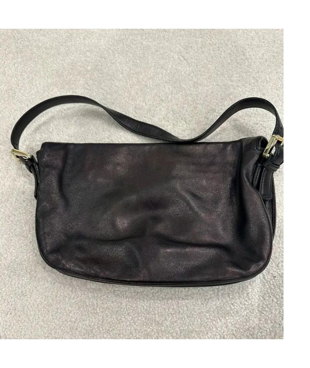 GUCCI Черная кожаная сумка через плечо, фото 4
