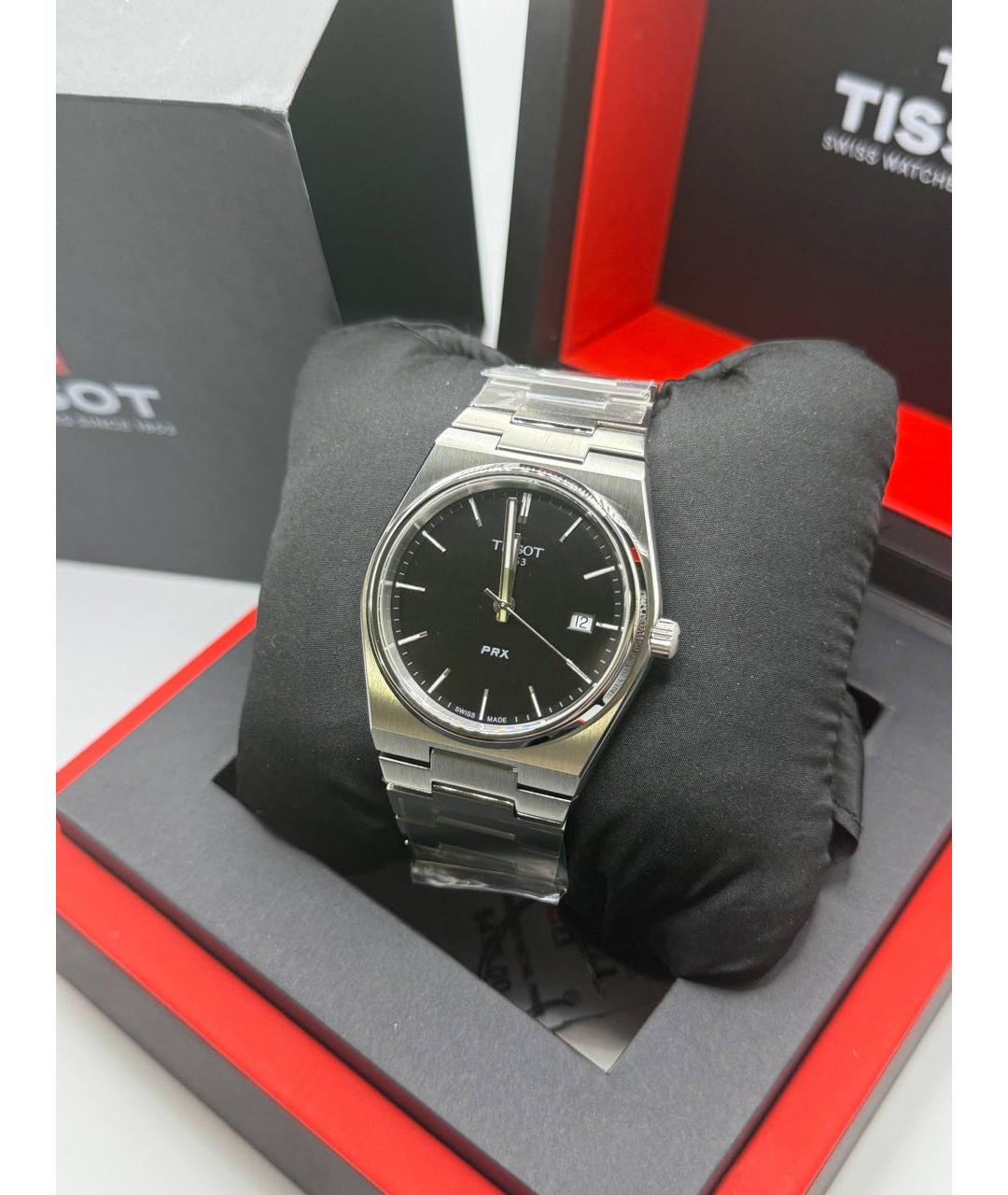 TISSOT Черные стальные часы, фото 3