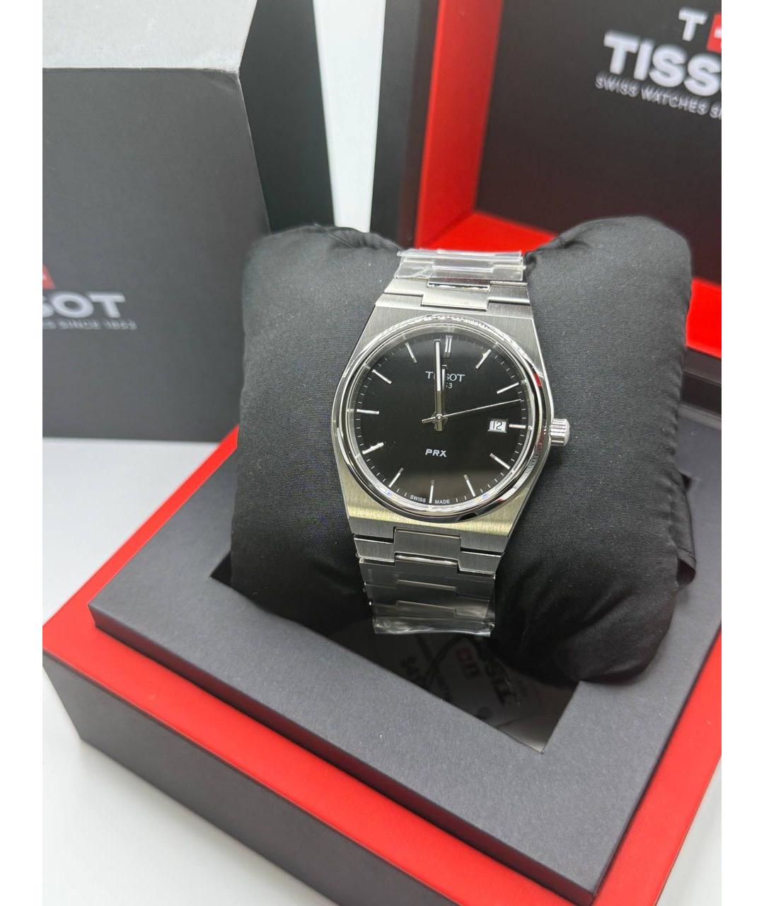 TISSOT Черные стальные часы, фото 2