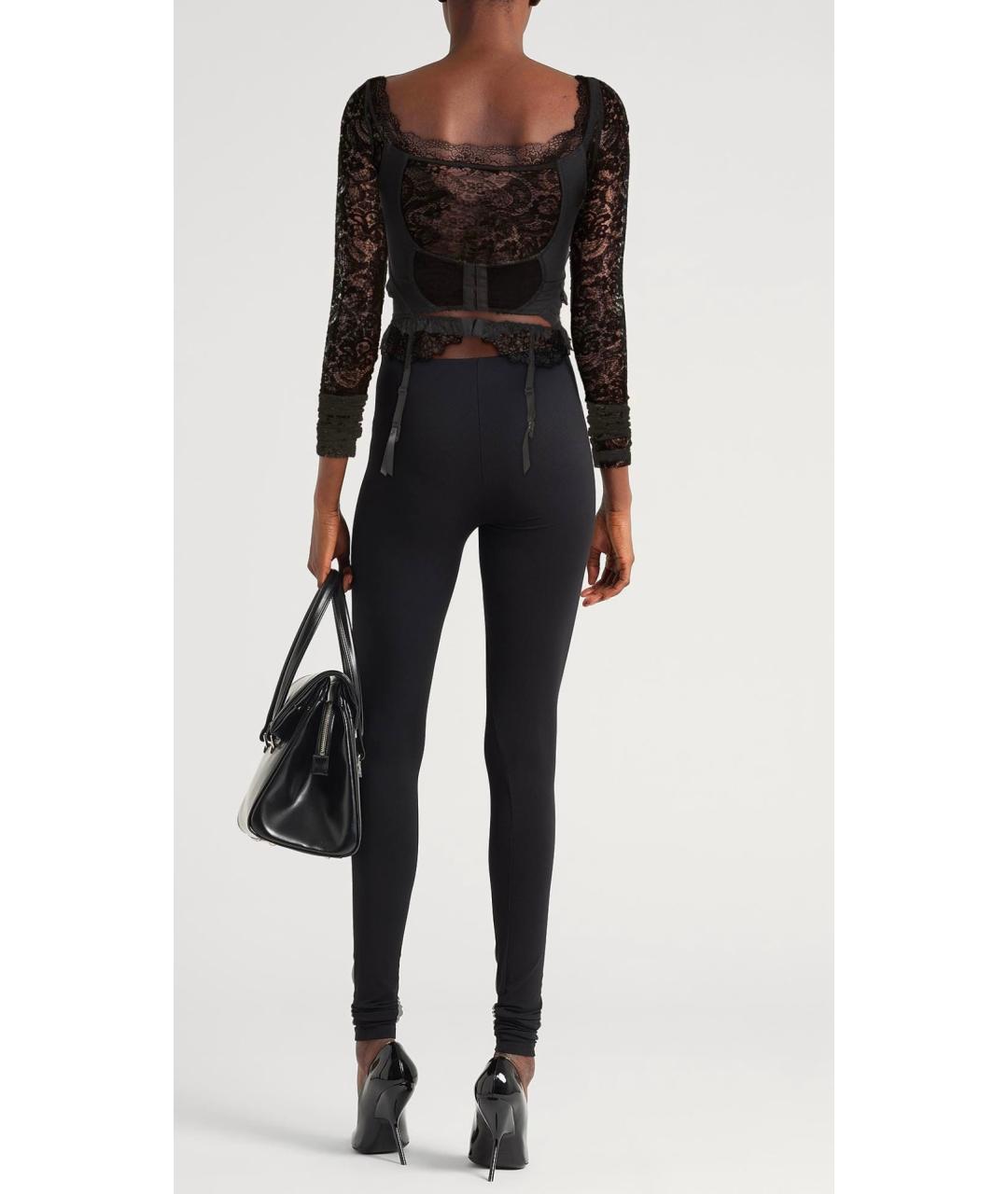 BALENCIAGA Черная вискозная блузы, фото 7