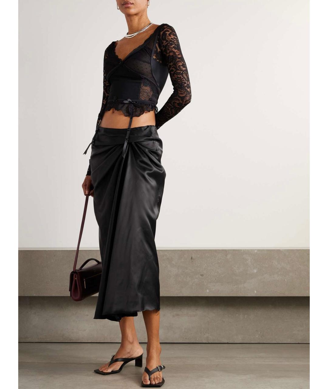 BALENCIAGA Черная вискозная блузы, фото 4