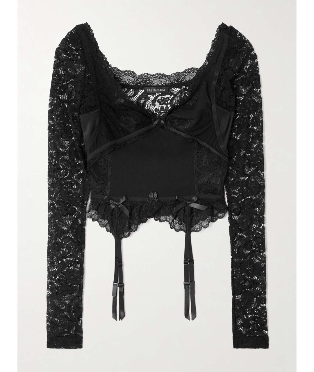 BALENCIAGA Черная вискозная блузы, фото 9