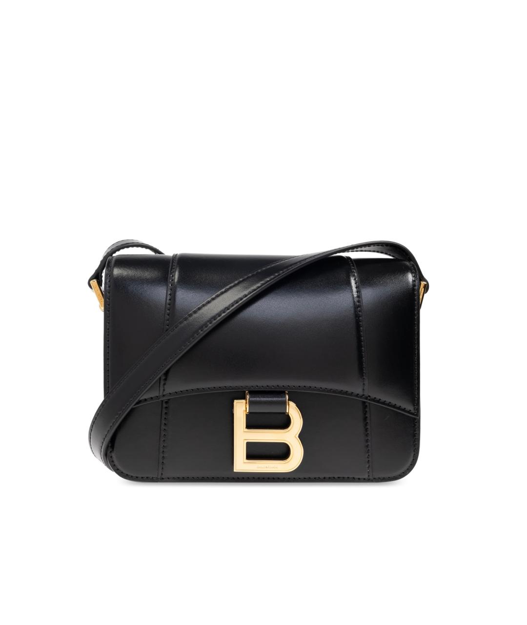 BALENCIAGA Черная кожаная сумка через плечо, фото 8