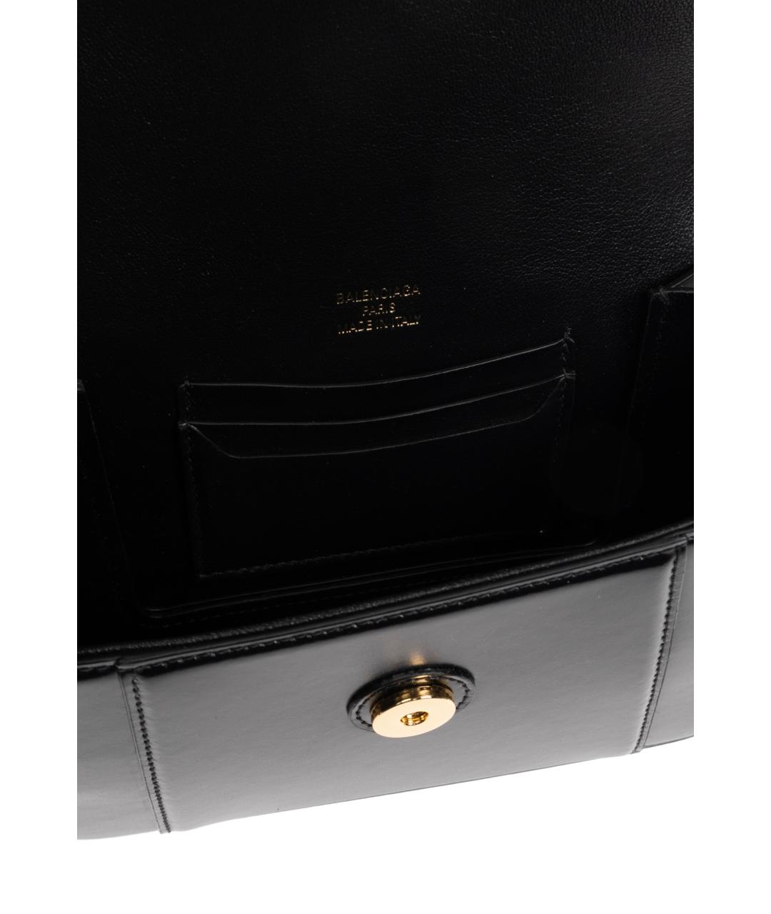 BALENCIAGA Черная кожаная сумка через плечо, фото 6