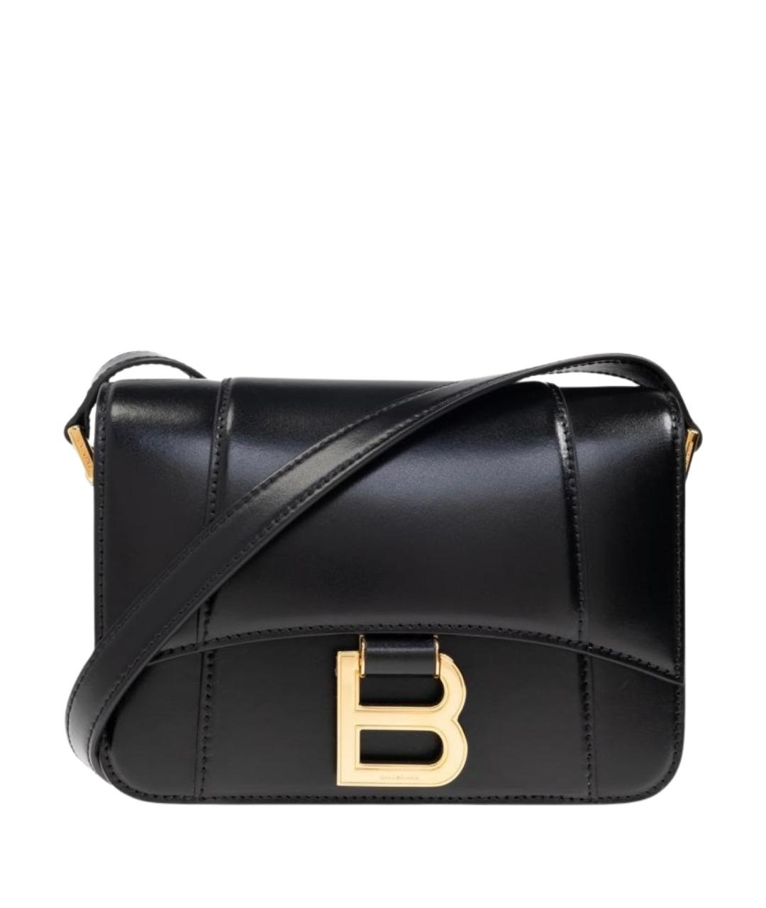 BALENCIAGA Черная кожаная сумка через плечо, фото 1