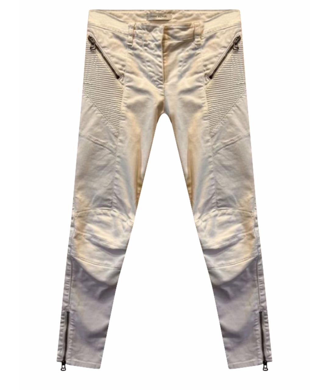 PIERRE BALMAIN Белые хлопко-эластановые джинсы слим, фото 1