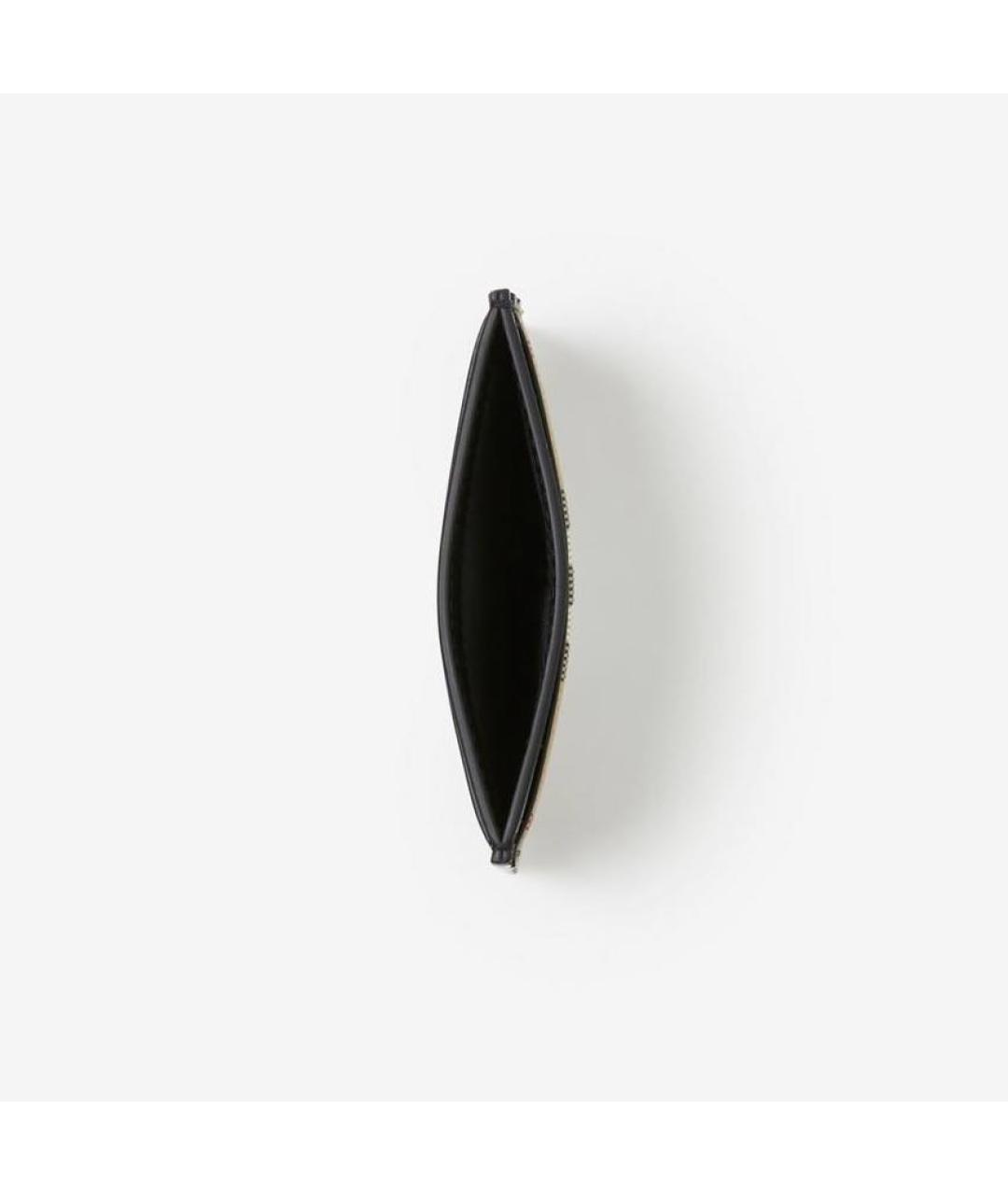 BURBERRY Бежевый кожаный кардхолдер, фото 3