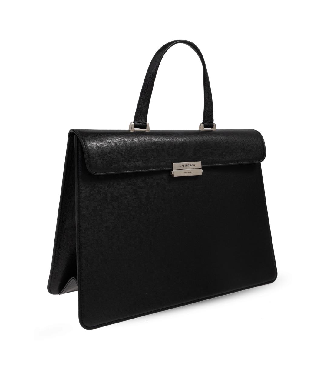 BALENCIAGA Черная кожаная сумка с короткими ручками, фото 3