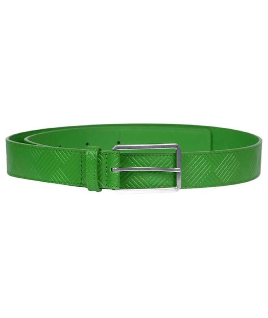 BOTTEGA VENETA Зеленый кожаный ремень, фото 1