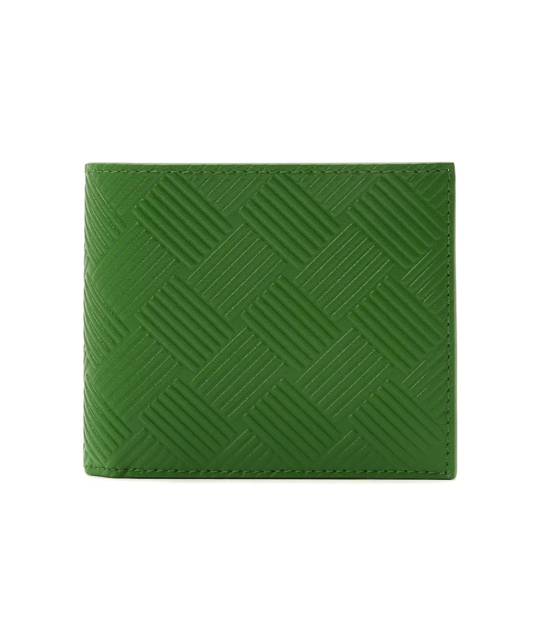 BOTTEGA VENETA Зеленый кожаный кошелек, фото 1
