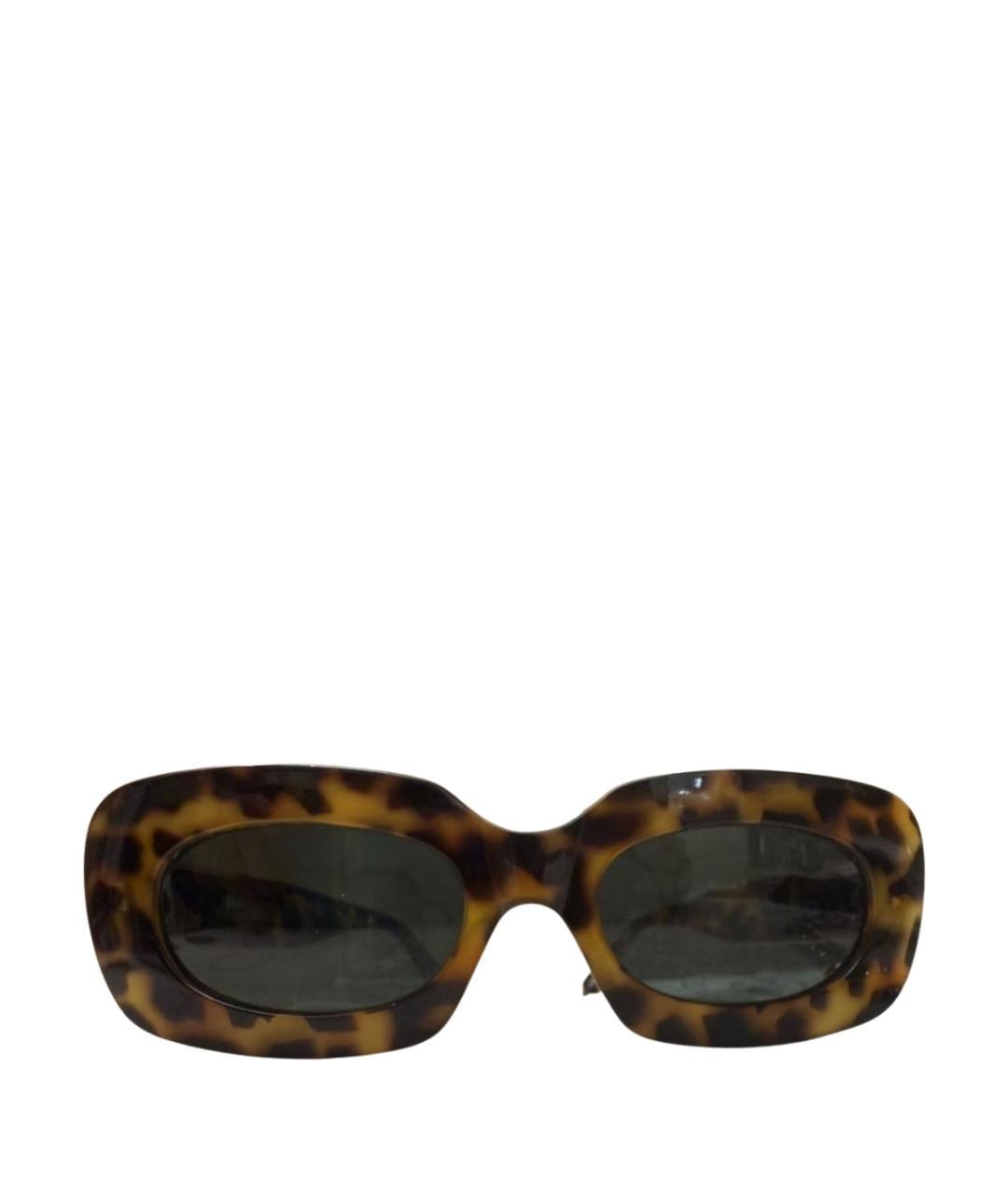 VERSACE Коричневые пластиковые солнцезащитные очки, фото 1