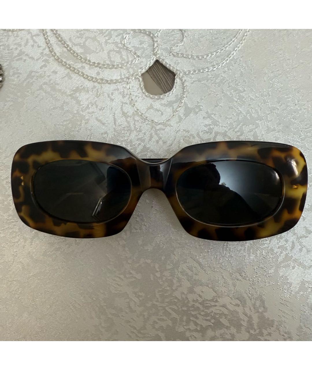 VERSACE Коричневые пластиковые солнцезащитные очки, фото 4