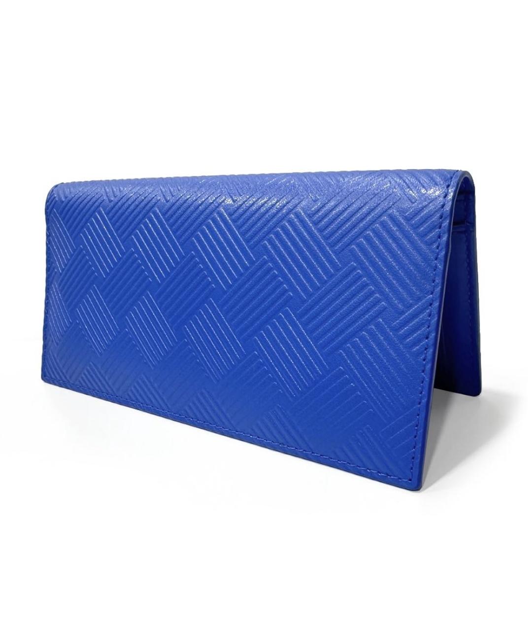BOTTEGA VENETA Синий кожаный кошелек, фото 8
