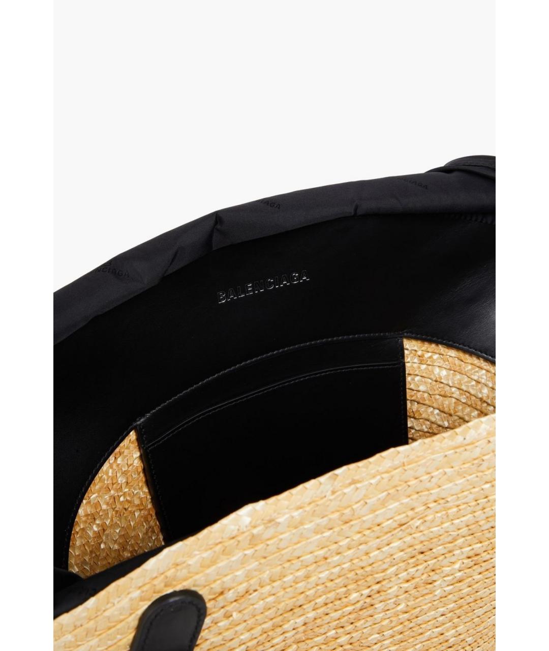 BALENCIAGA Бежевая пелетеная сумка с короткими ручками, фото 4