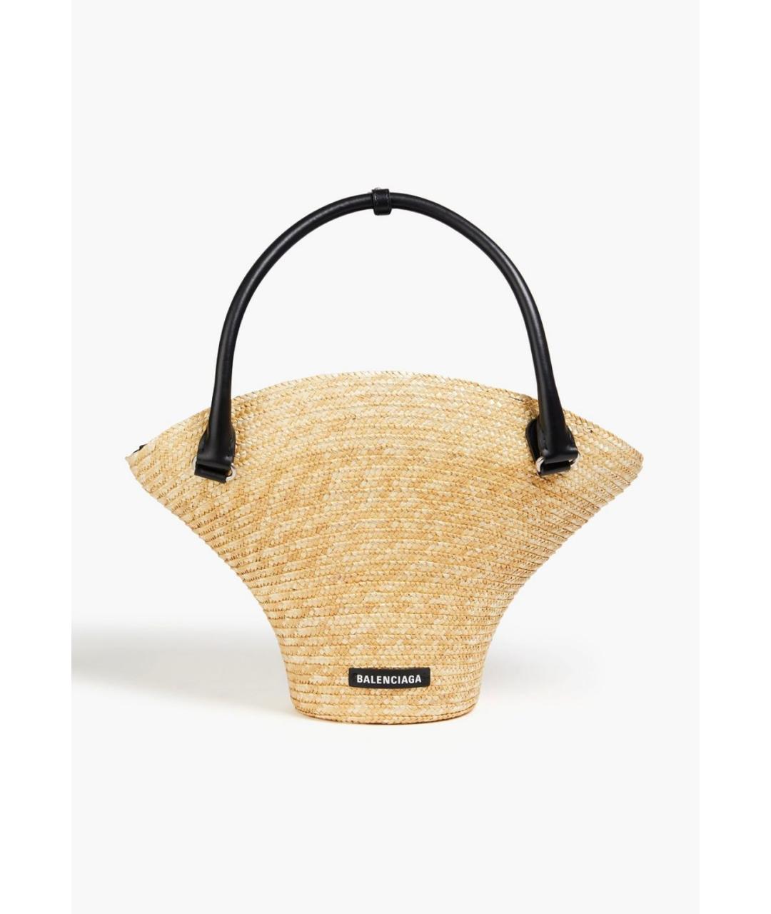 BALENCIAGA Бежевая пелетеная сумка с короткими ручками, фото 5