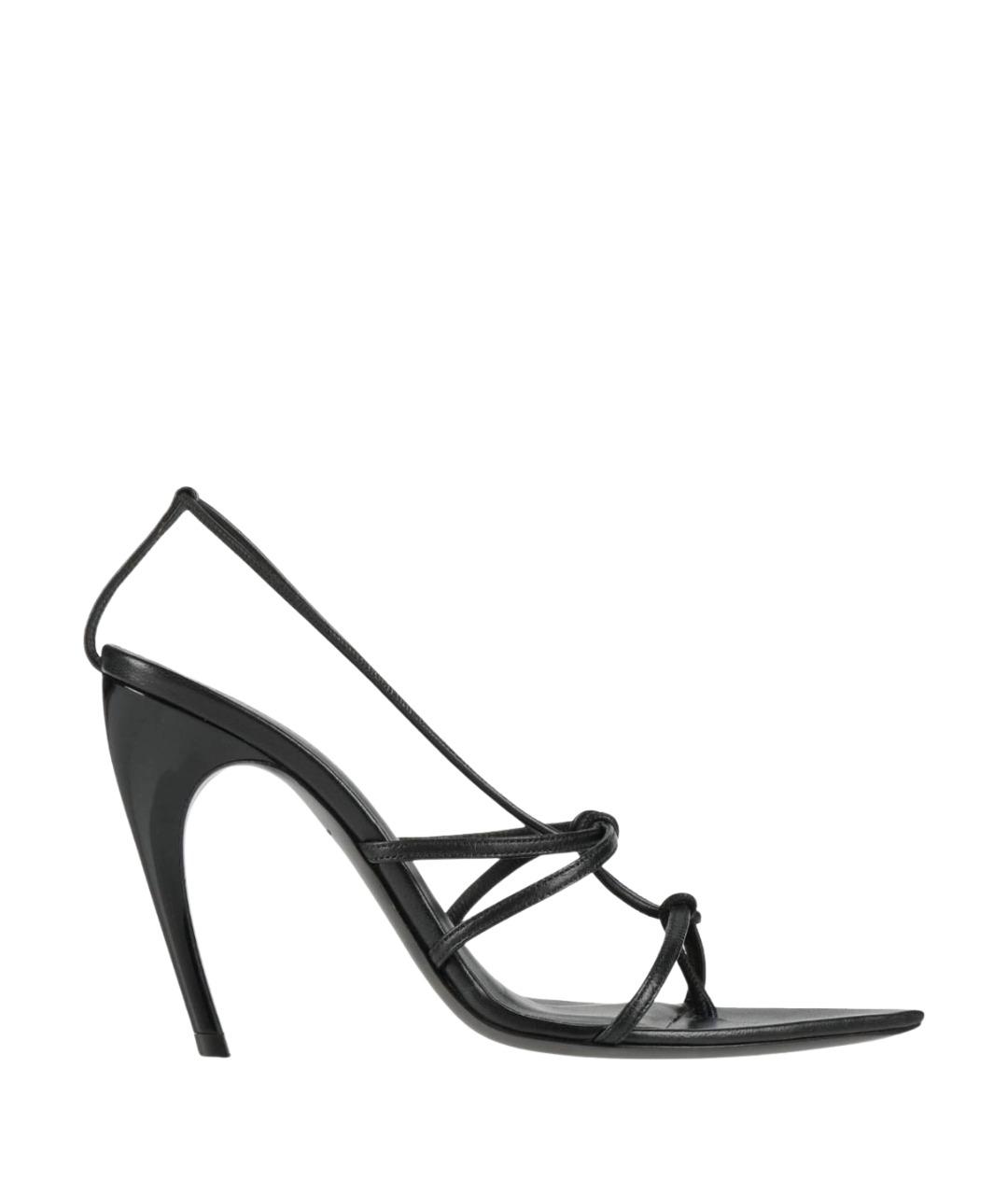 NENSI DOJAKA Черные кожаные босоножки, фото 1