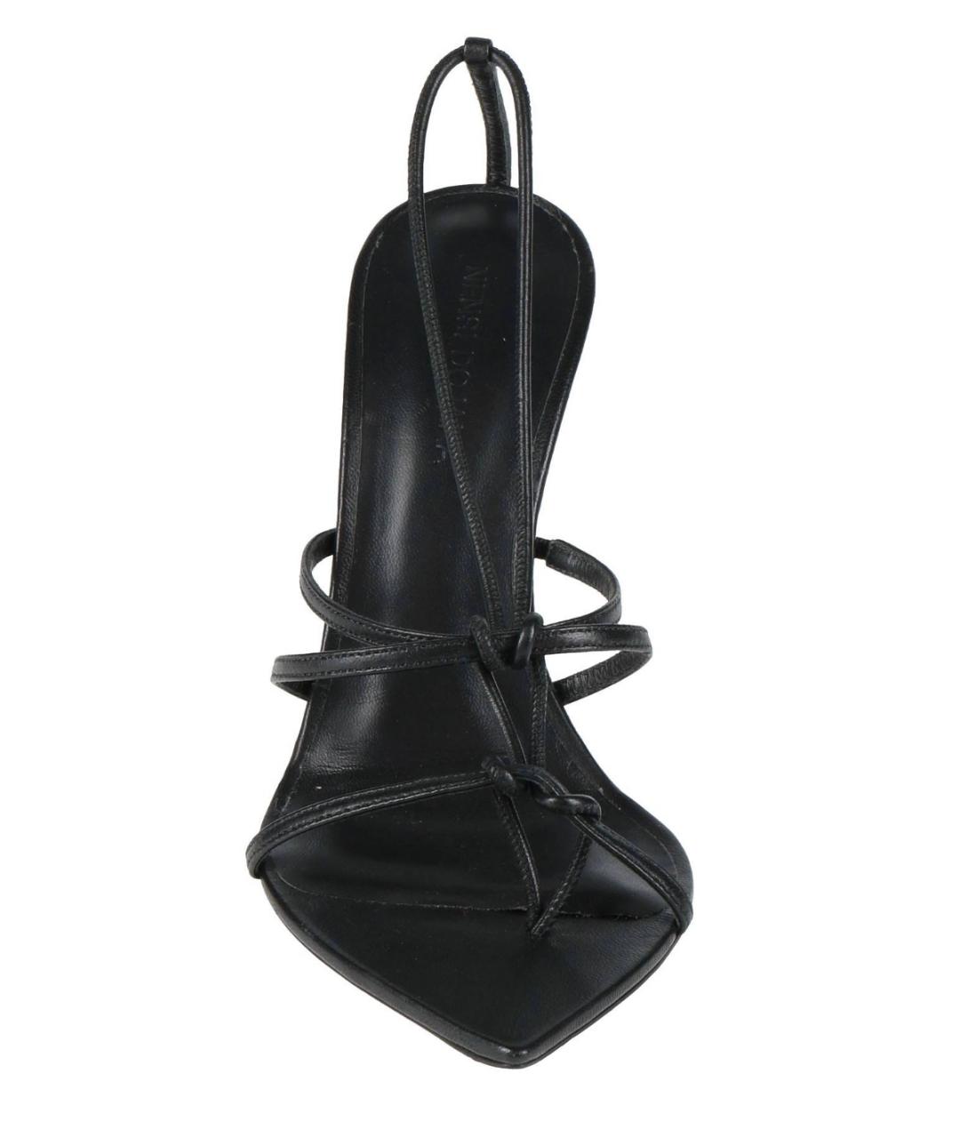 NENSI DOJAKA Черные кожаные босоножки, фото 3
