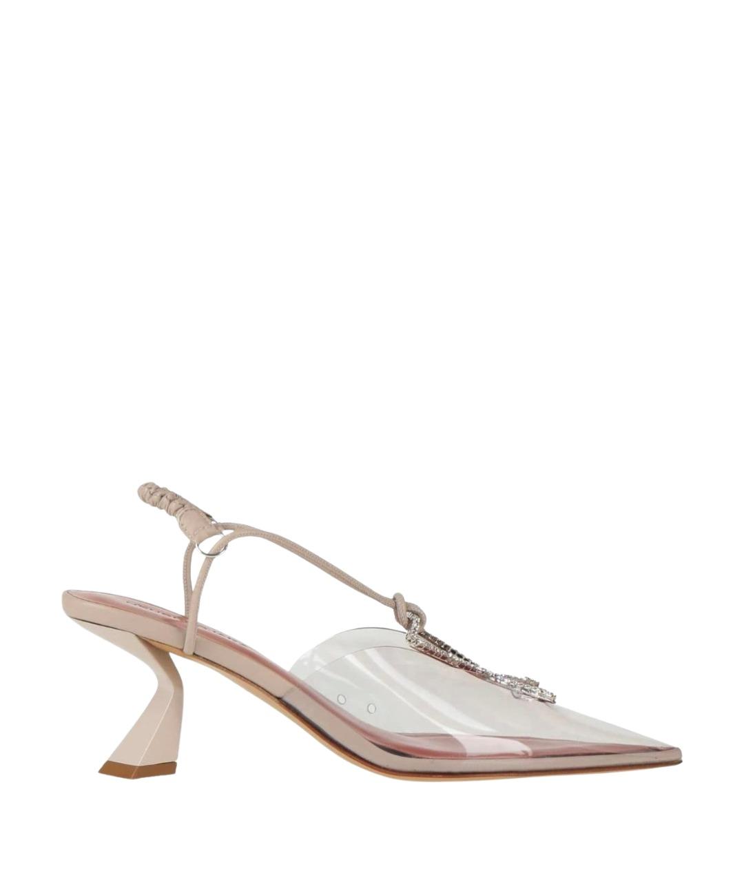 NENSI DOJAKA Бежевые кожаные мюли, фото 1