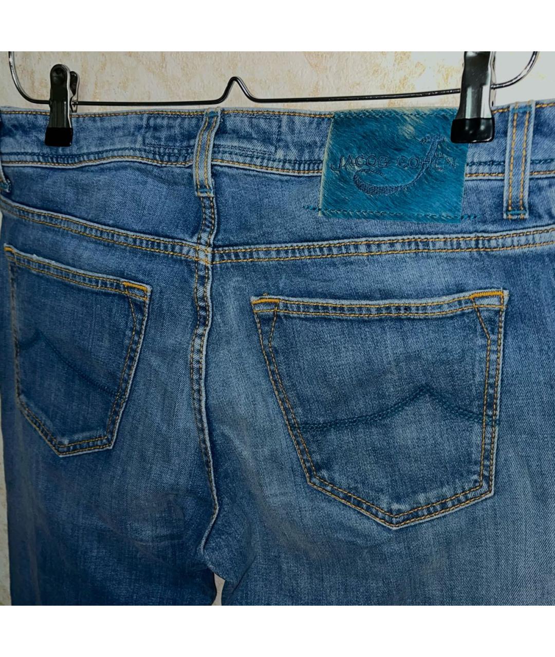 JACOB COHEN Синие хлопко-эластановые джинсы скинни, фото 5