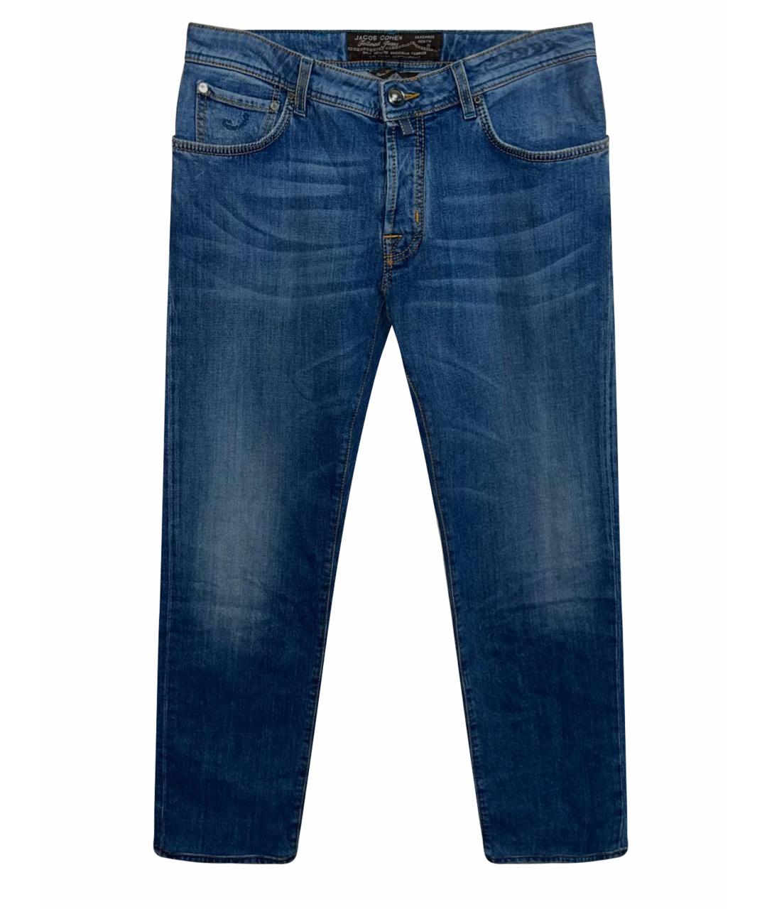 JACOB COHEN Синие хлопко-эластановые джинсы скинни, фото 1