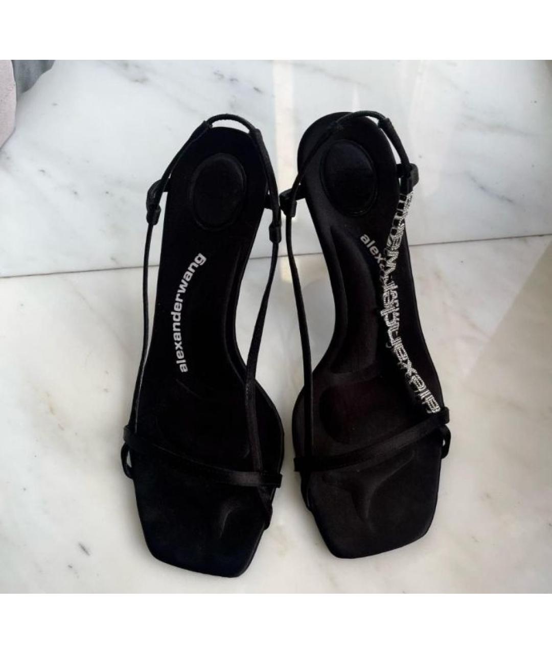 ALEXANDER WANG Черные кожаные босоножки, фото 3