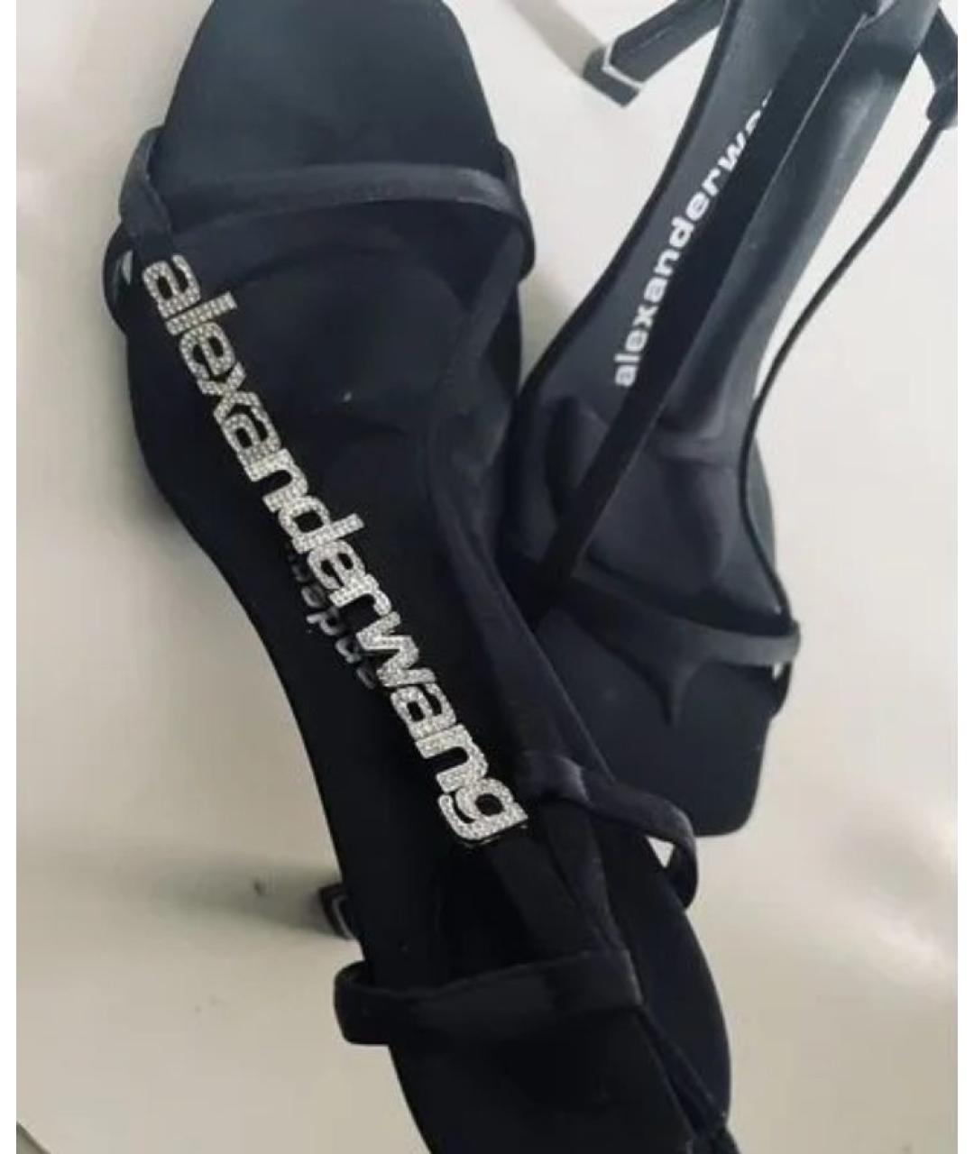 ALEXANDER WANG Черные кожаные босоножки, фото 5