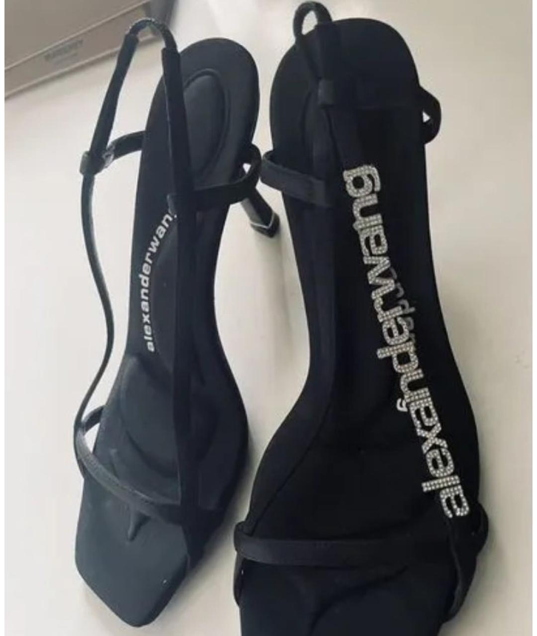 ALEXANDER WANG Черные кожаные босоножки, фото 6