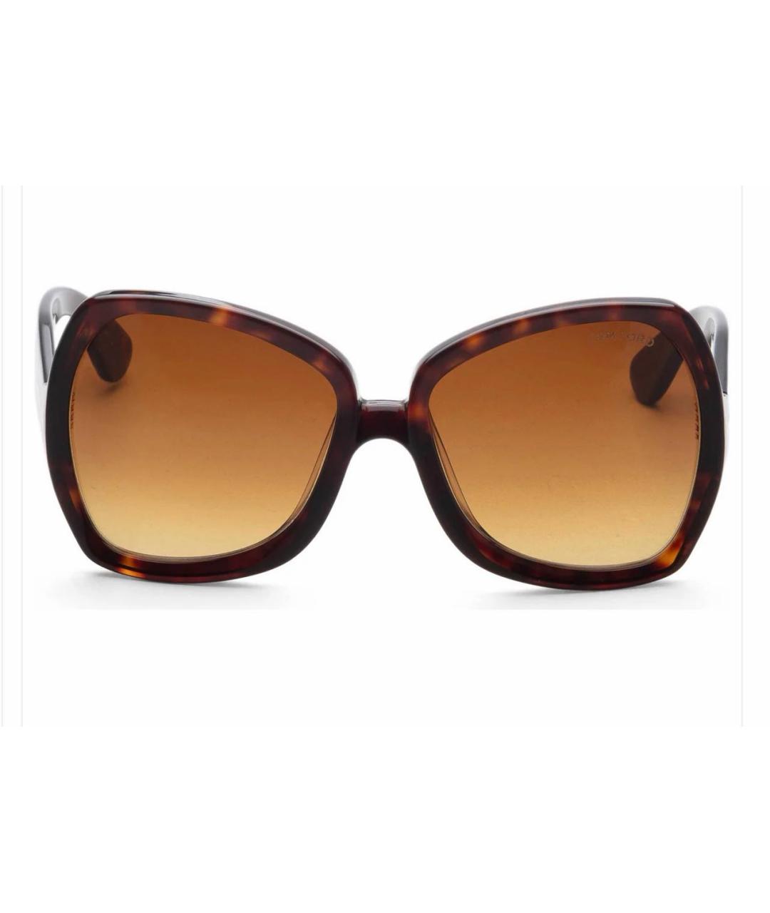 TOM FORD Коричневые пластиковые солнцезащитные очки, фото 5