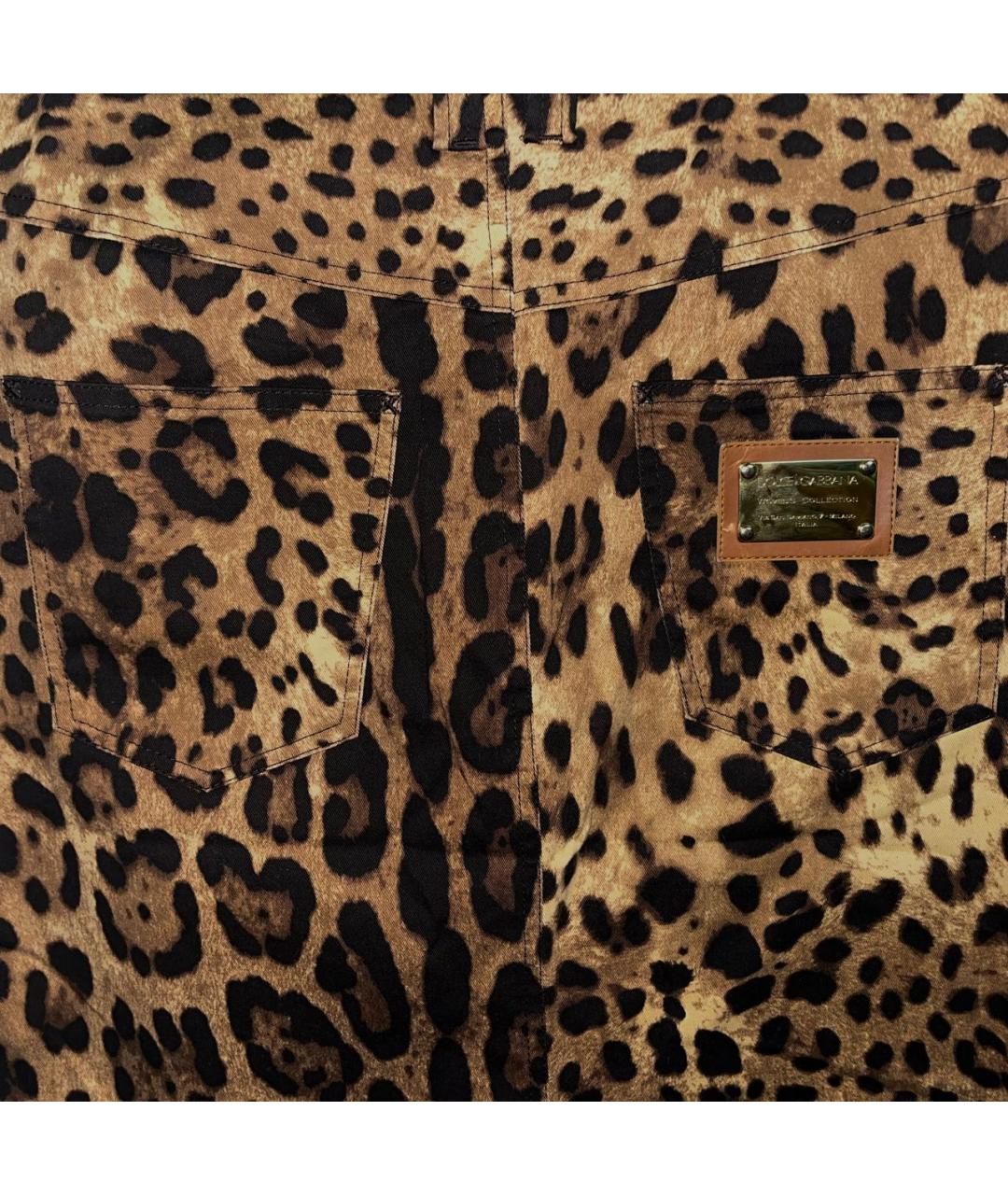 DOLCE&GABBANA Коричневая хлопковая юбка миди, фото 6