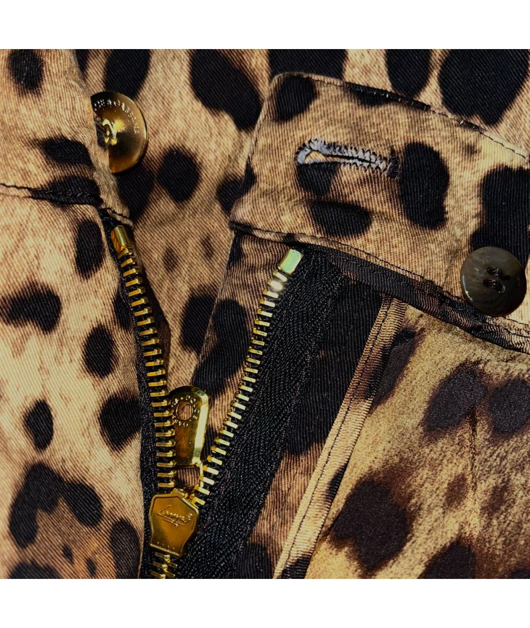 DOLCE&GABBANA Коричневая хлопковая юбка миди, фото 5