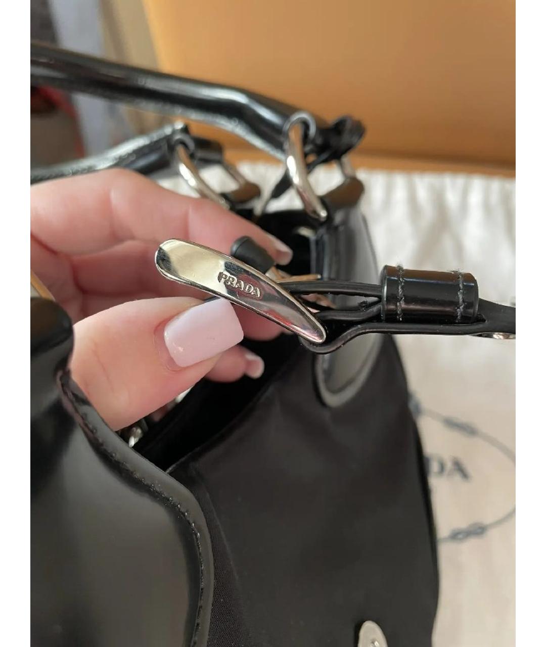 PRADA Черная сумка с короткими ручками, фото 4