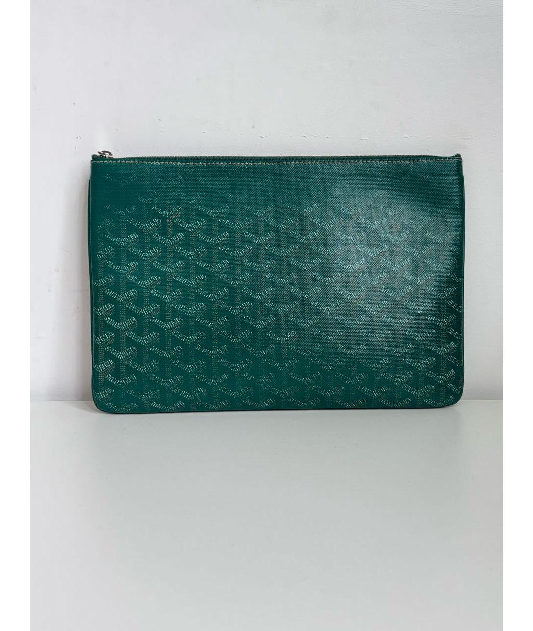 GOYARD Зеленая кожаная папка для документов, фото 4