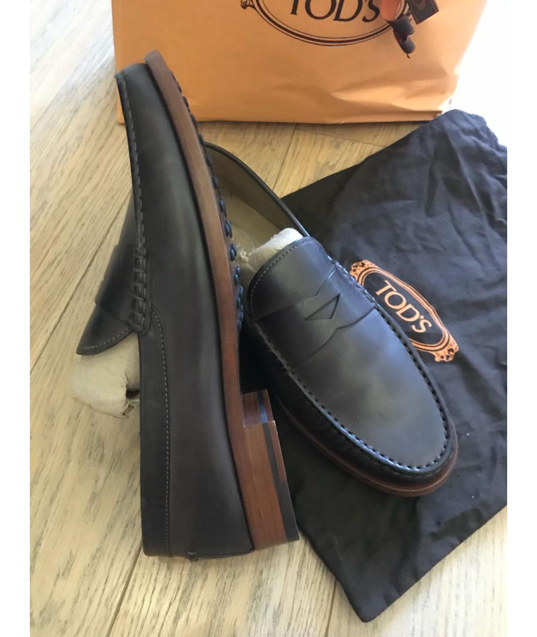 TOD'S Коричневые кожаные мокасины, фото 3