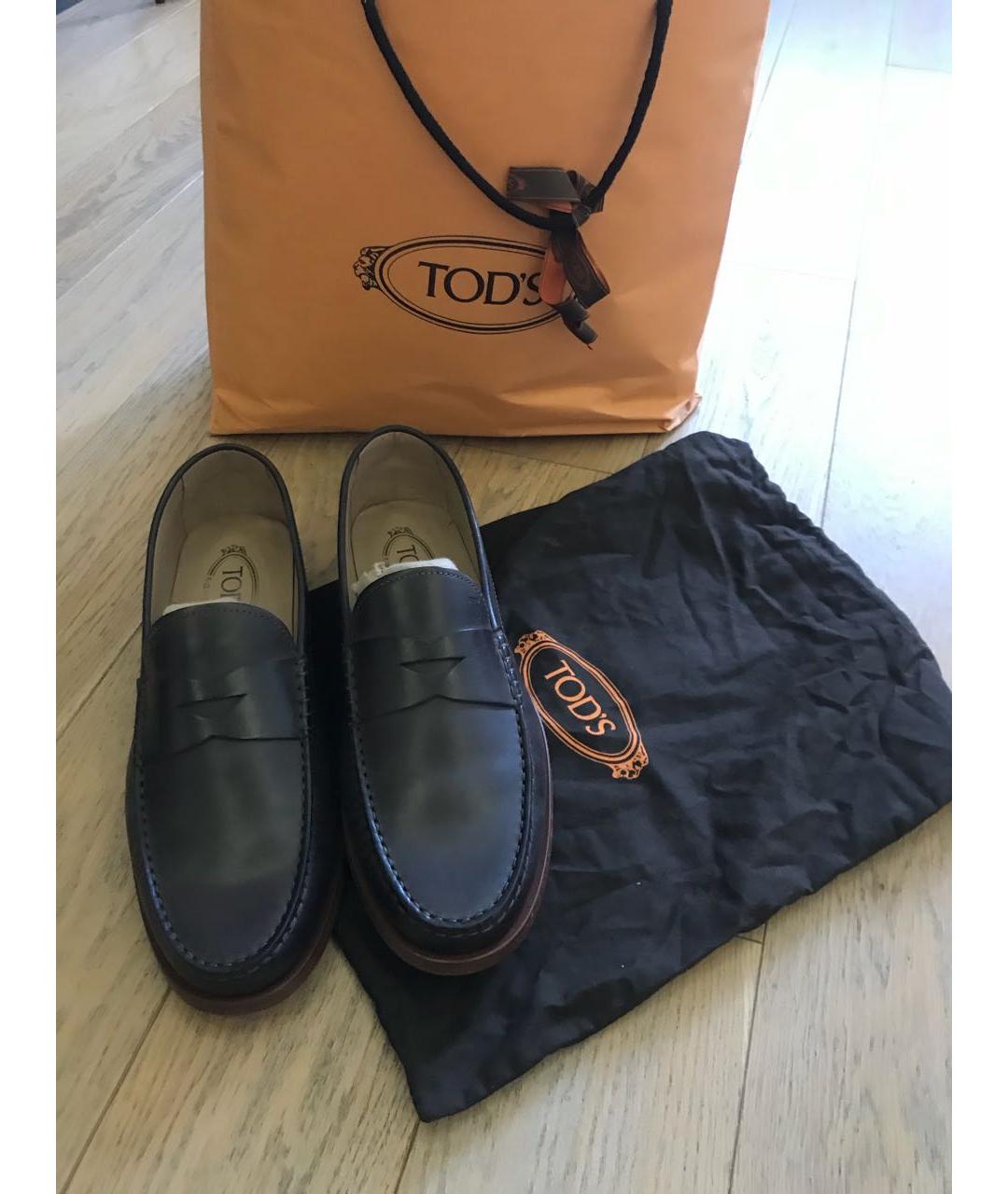 TOD'S Коричневые кожаные мокасины, фото 2