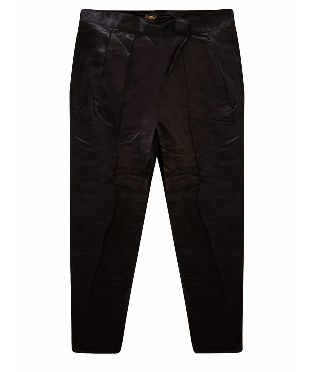 BALMAIN Черные кожаные прямые брюки, фото 1