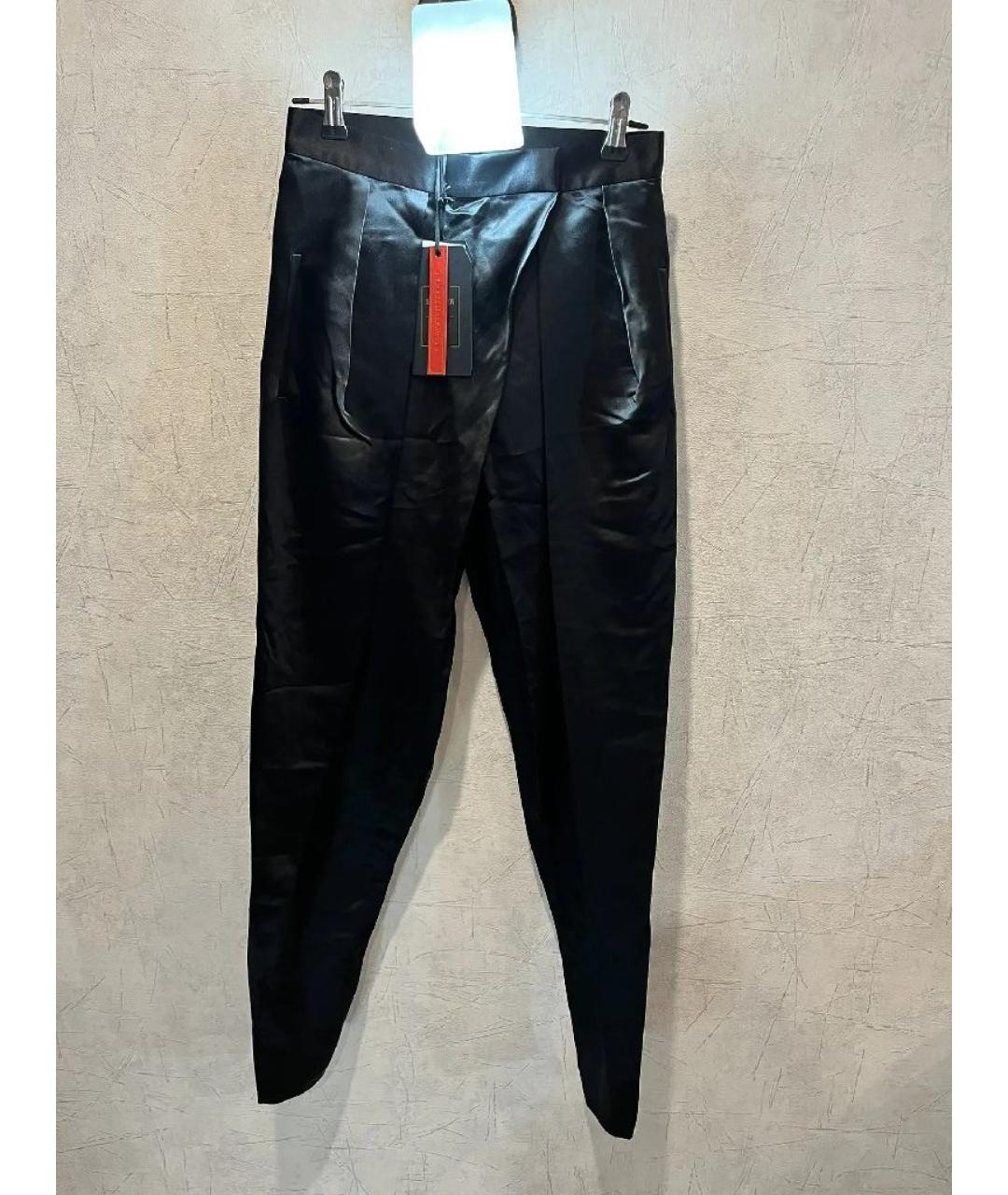 BALMAIN Черные кожаные прямые брюки, фото 2