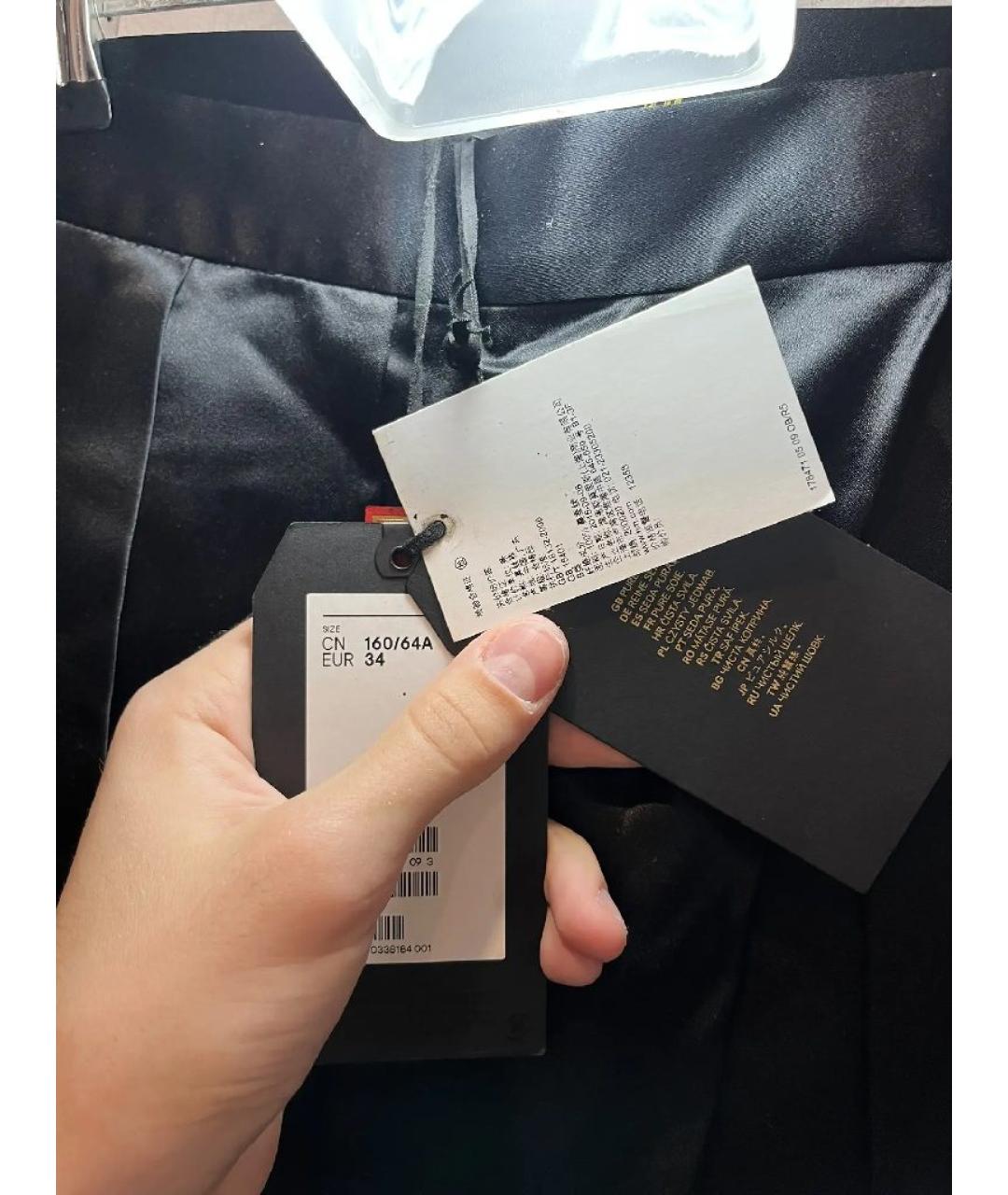 BALMAIN Черные кожаные прямые брюки, фото 9