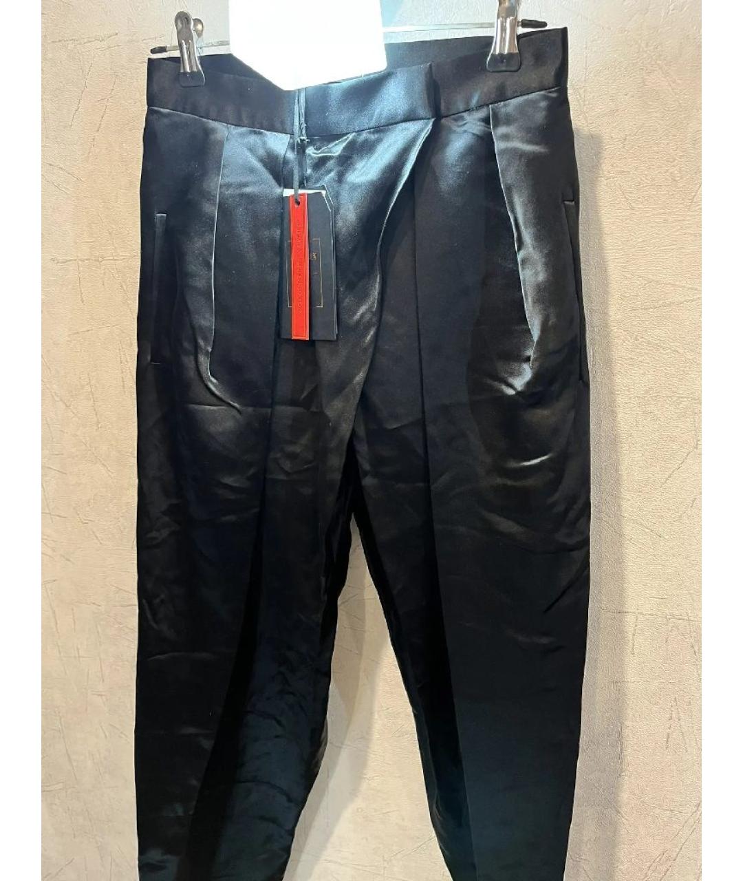 BALMAIN Черные кожаные прямые брюки, фото 6