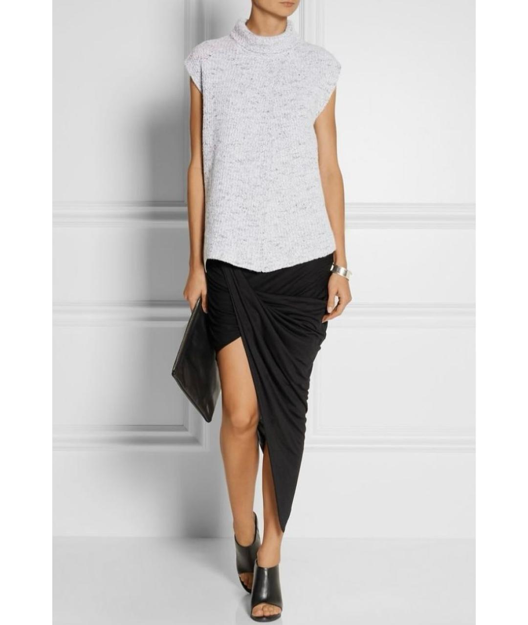 HELMUT LANG Черная юбка миди, фото 8