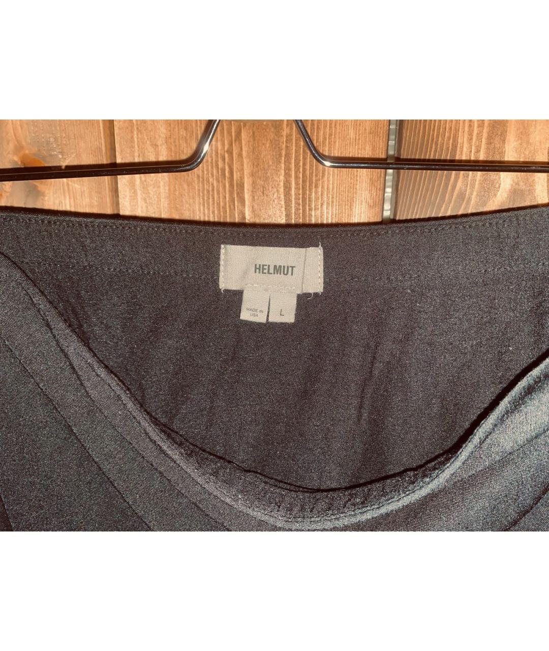 HELMUT LANG Черная юбка миди, фото 3