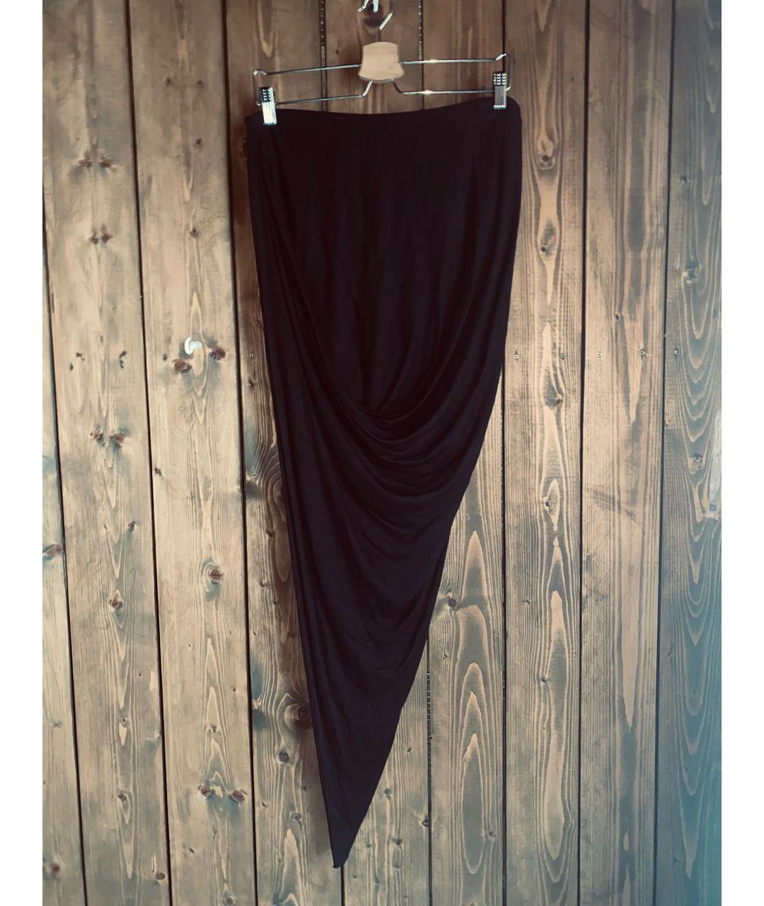 HELMUT LANG Черная юбка миди, фото 2