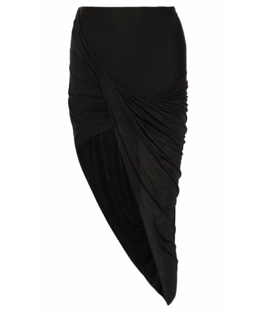 HELMUT LANG Черная юбка миди, фото 1
