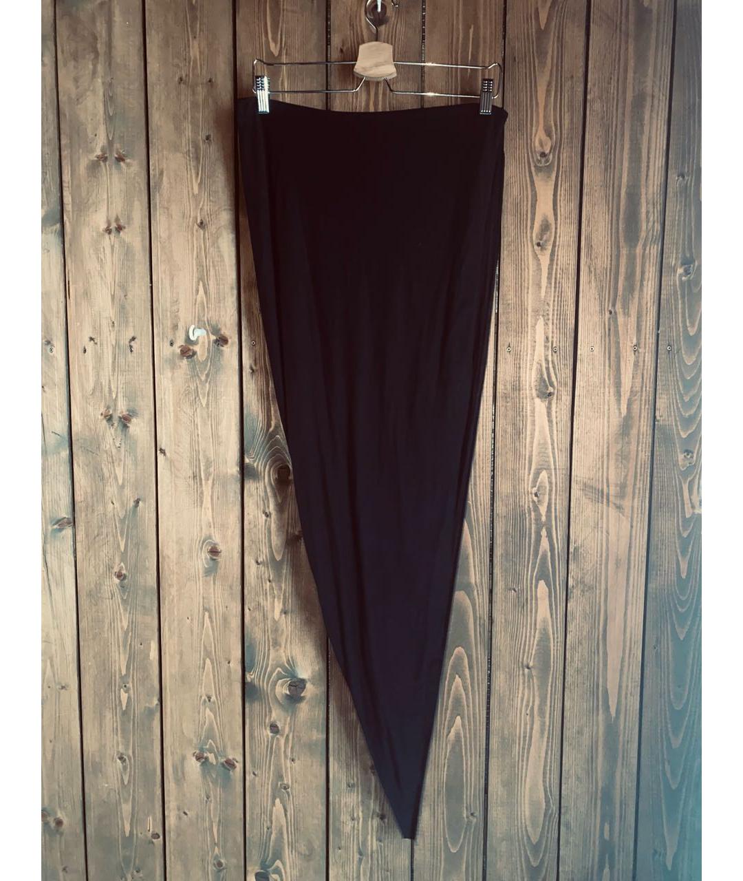 HELMUT LANG Черная юбка миди, фото 5